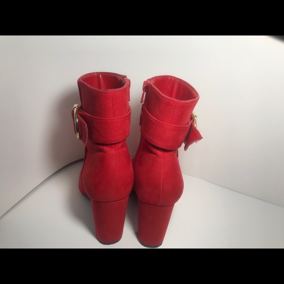 Red Ankle Booties - Picture 4 of 5
